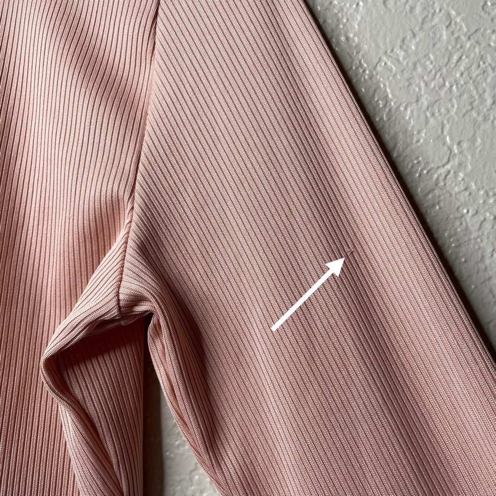 Intimately Free People Rose Charli Ribbed Flare Sleeve Bodysuit Plunge V-neck - Picture 15 of 15